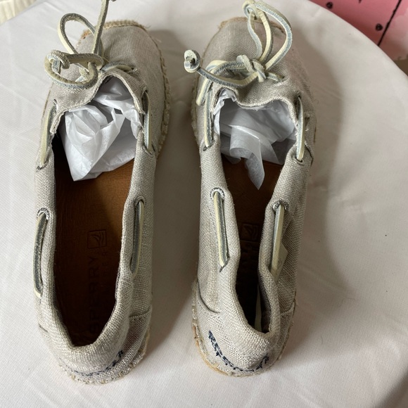 Sperry Top Sider Katama Espadrille Flats in Silver Gray Sz 6.5 - Picture 4 of 10